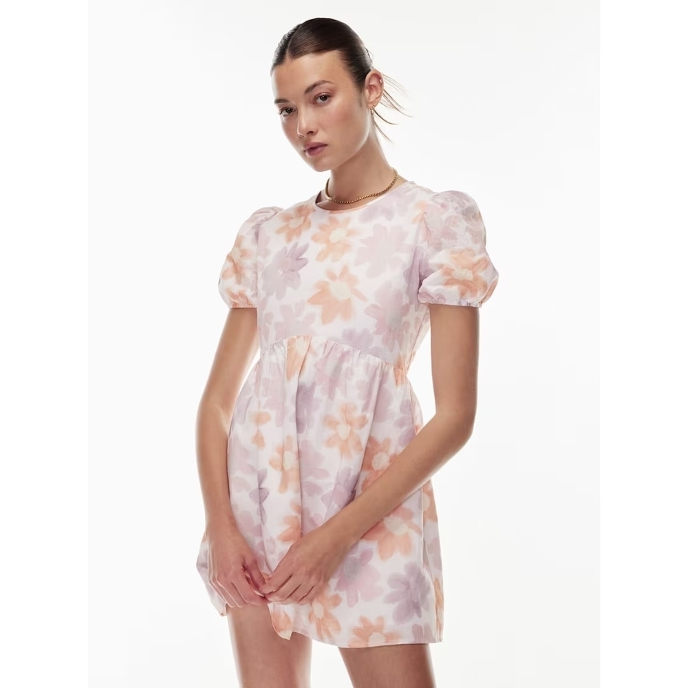 Sunday Best Pink and Peach Floral Mini Dress